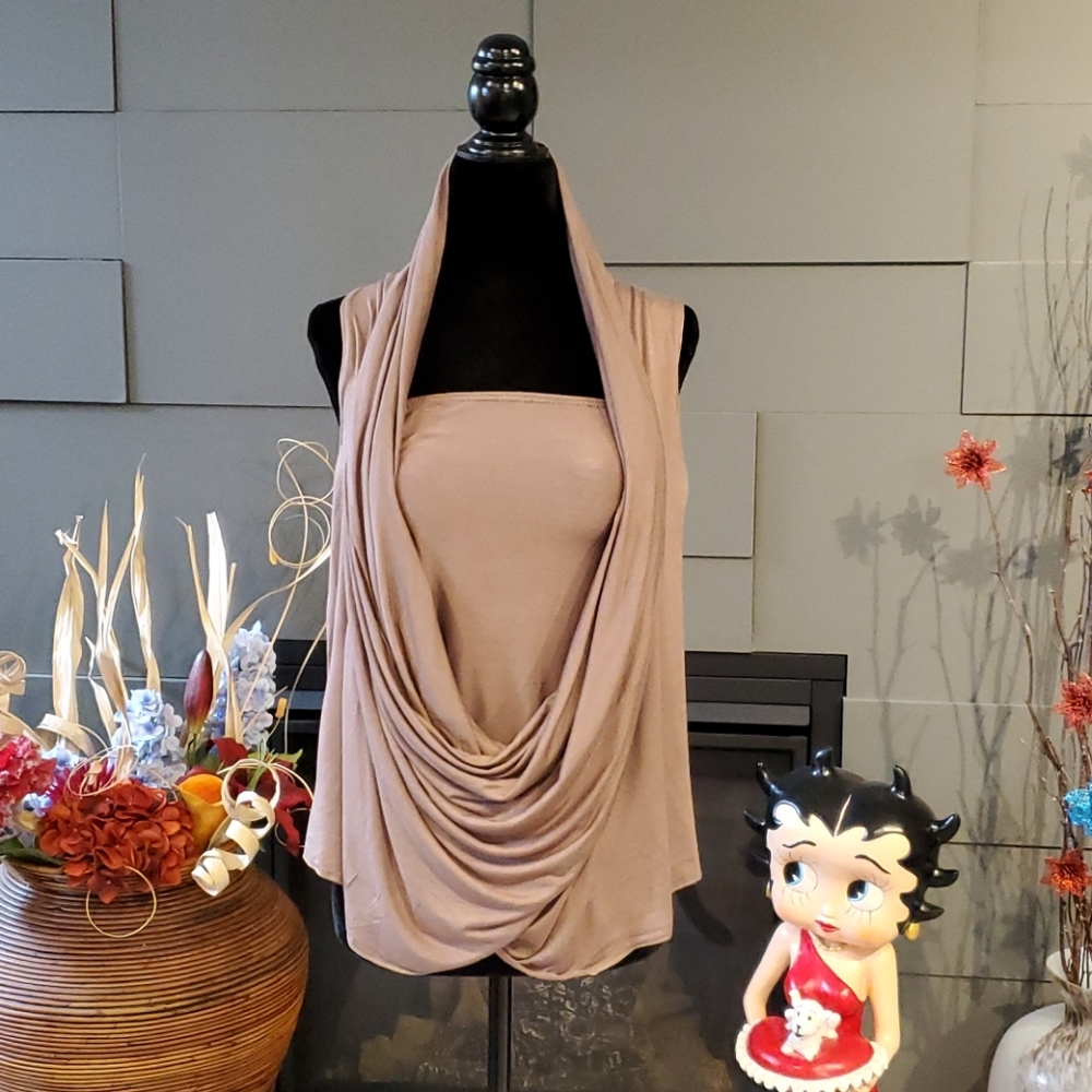 NWOT Sleeveless Cowl Top